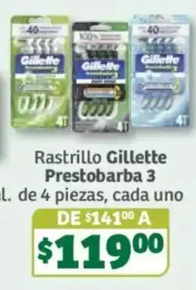 Rastrillo Gillette Prestobarba 3