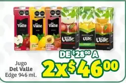 Soriana Súper Del Valle Jugo Edge oferta