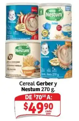 Soriana Mercado Cereal Gerber y Nestum oferta