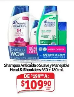 Soriana Mercado Head & Shoulders Shampoo Anticaída o Suave y Manejable oferta