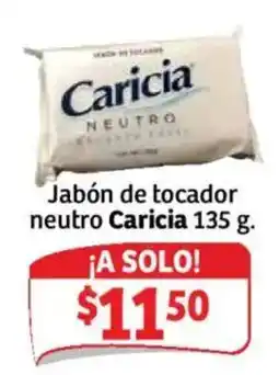Soriana Mercado Caricia jabón de tocador neutro oferta