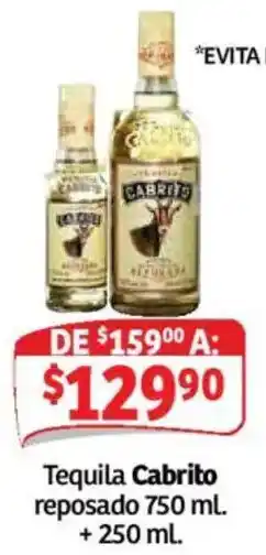 Soriana Mercado Tequila Cabrito reposado oferta