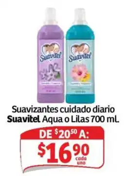 Soriana Mercado Suavitel Suavizantes cuidado diario Aqua o Lilas oferta
