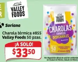 Soriana Mercado Valley Foods charolas térmicas desechables oferta