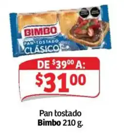Soriana Mercado Bimbo pan tostado clasico oferta