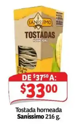 Soriana Mercado Saníssimo Tostadas horneadas oferta