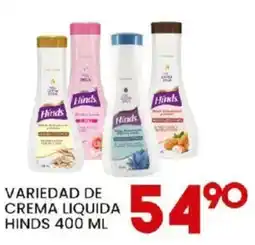 Alsuper Hinds variedad de crema liquida oferta