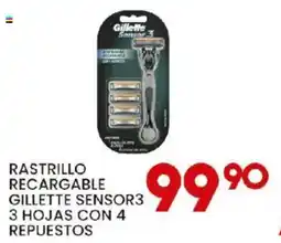 Alsuper gillette sensor3 rastrillo recargable oferta