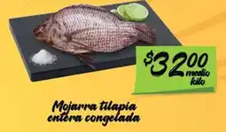 Soriana Mercado mojarra tilapia entera congelada oferta