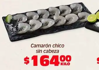 Camarón chico sin cabeza