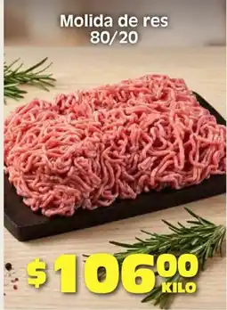 Soriana Híper Molida de res 80/20 oferta