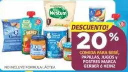 Super Gutiérrez Gerber y Heinz comida para bebé papillas jugos y postres oferta