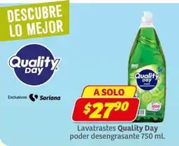 Soriana Express Quality Day lavatrastes poder desengrasante oferta