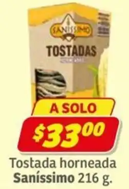 Soriana Express Saníssimo Tostadas horneada oferta