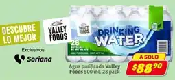 Soriana Express Valley Foods Agua purificada oferta