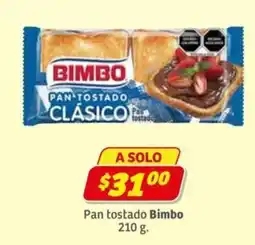 Soriana Express Bimbo pan tostado clasico oferta