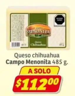 Soriana Express Campo Menonita Queso chihuahua oferta