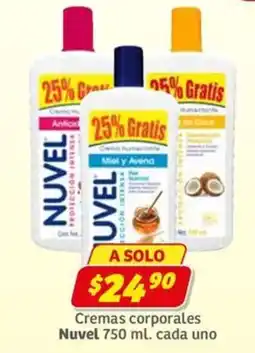 Soriana Express Nuvel cremas corporales oferta