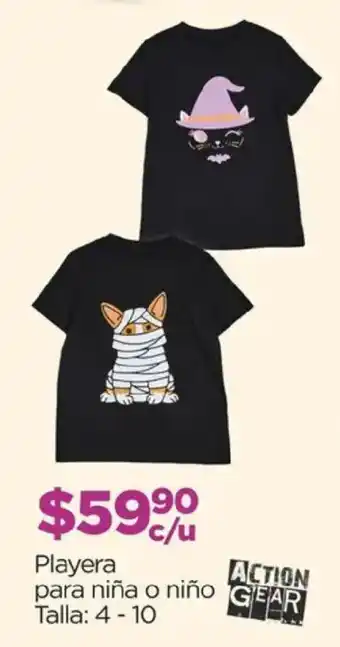 Action Gear Playera para niña o niño