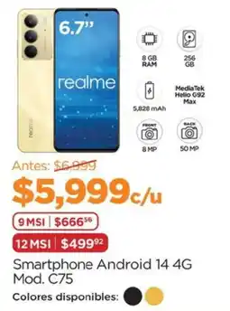 Chedraui realme Smartphone Android 14 4G oferta