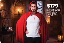 Chedraui Source disfraz capa adulto oferta