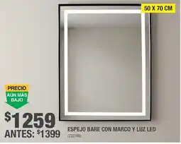 The Home Depot Espejo Bare Con Marco Y Luz Led oferta