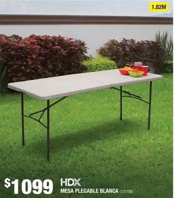 HDX MESA PLEGABLE BLANCA