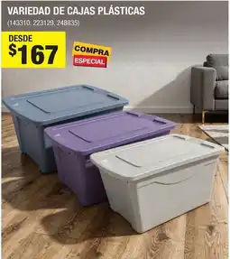 The Home Depot variedad de cajas plásticas oferta