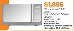 Chedraui Oven Microondas 0.7 P3 Silver oferta