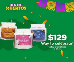 Bodega Aurrerá Way to celebrate Velas aromáticas oferta