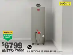 The Home Depot Rheem calentador de agua gas lp oferta