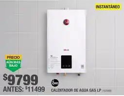The Home Depot Rheem calentador de agua gas lp oferta