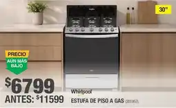 The Home Depot Whirlpool estufa de piso a gas oferta
