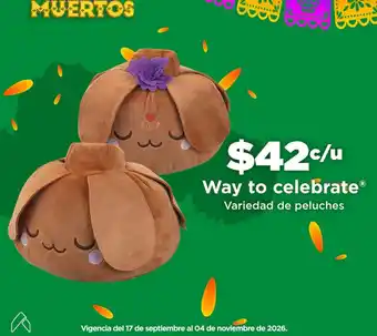 Way to celebrate Variedad de peluches