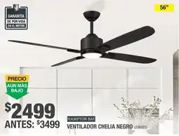The Home Depot Hampton Bay Ventilador Chelia Negro oferta