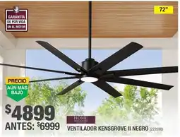 The Home Depot Home Decorators Collection Ventilador Kensgrove II Negro oferta