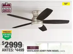 The Home Depot Home Decorators Collection Ventilador Ashby Park Niquel oferta
