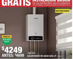 The Home Depot Calor Rex calentador de agua gas lp oferta