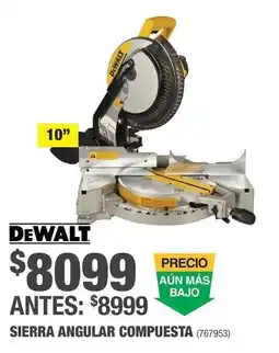 The Home Depot DeWalt sierra angular compuesta oferta