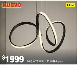 The Home Depot Colgante Swirl Led Negro oferta