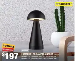 The Home Depot Modern Decoration Lampara Led Campana Negra oferta