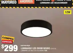 The Home Depot Estevez Luminario Led Drum Negro oferta