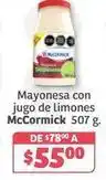 Soriana Híper Mccormick - mayonesa con jugo de limones oferta