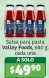 Soriana Híper Valley foods - salsa para pasta oferta