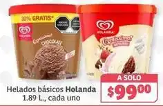 Soriana Híper Holanda - helados básicos oferta