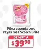 Soriana Híper Scotch-brite - fibra esponja cero rayas rosa oferta