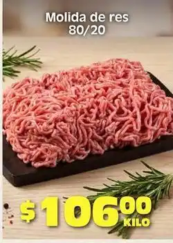 Soriana Híper Molida de res 80/20 oferta