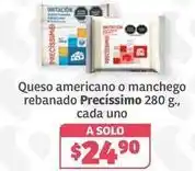 Soriana Híper Precissimo - queso americano o manchego rebanado oferta