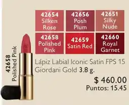 Oriflame Giordani Gold Lápiz Labial Iconic Satin oferta