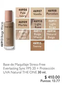 Oriflame The One Base de Maquillaje Stress-Free Everlasting Sync oferta